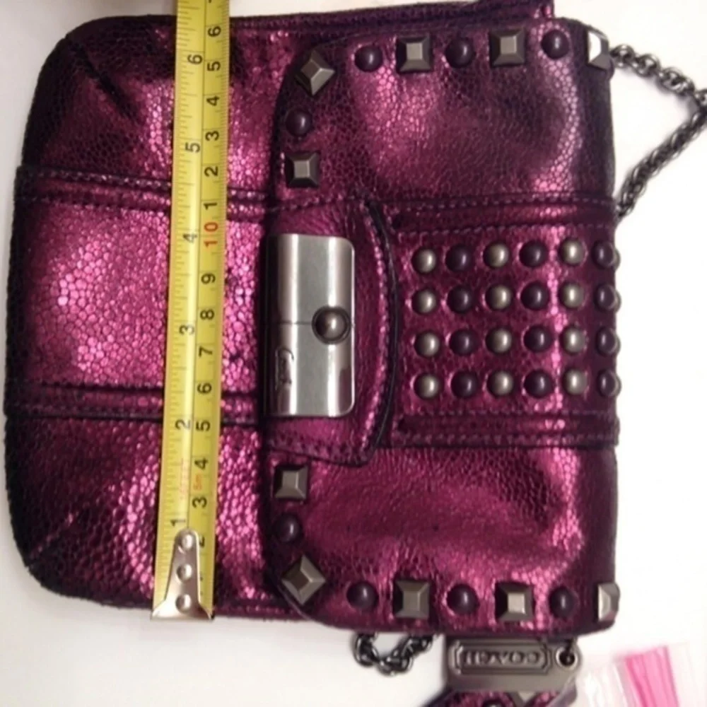 COACH RARE Studded KIRSTEN METALLIC CROSSBODY BAG